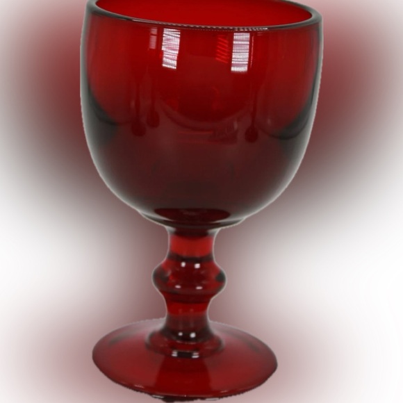 Vintage Imperial Ruby Red Goblets – Hoffmann House – Pair – 6¼” – 1970s MCM - Picture 2 of 6